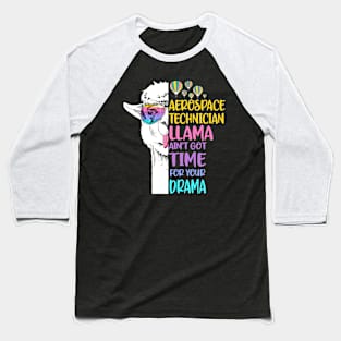 Aerospace Technician Llama Baseball T-Shirt